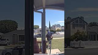 Porch Robbery Caught on Camera  Shocking CCTV Footage [upl. by Hsejar721]