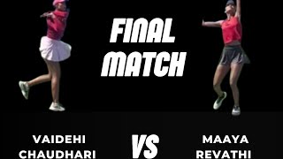 Fenesta Open National Tennis Championship 2024 WS Finals  Vaidehee Chaudhari Vs Maaya Revathi [upl. by Mufinella]