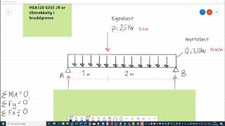 Stålkonstruksjoner beregning av bjelke [upl. by Mira]