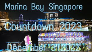 MARINA BAY SINGAPORE COUNTDOWN 2023  DECEMBER 312022  The Fullerton Hotel amp Merlion Light Show🇸🇬 [upl. by Ainafets858]