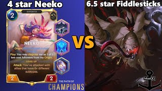 Neeko 4 star vs Fiddlesticks 65 star  Path of Champion [upl. by Relyks788]