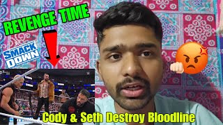 Team Cody Rhodes Brutal Attack Roman Reigns amp Bloodline Smackdown [upl. by Creedon490]