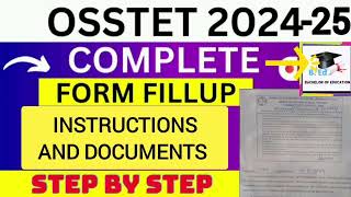 OSSTET Detailed Notification out with form fill up details One by one instructions to fill up form [upl. by Reddin]