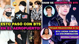 SASAENGS Y FANSITES SIGUIERON A BTS EN EL AEROPUERTO 😱MEGAN REACCIONA A 3JSHAW MENDES JUNTO A BTS [upl. by Orlanta427]