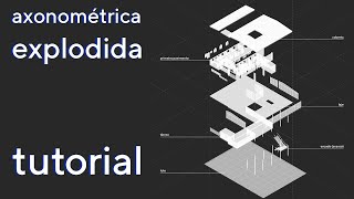 axonométrica EXPLODIDA usando APENAS Sketchup e Photoshop  TUTORIAL [upl. by Ailimaj]