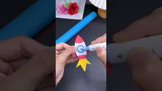 Lets make a flying rocket with our children on National Day Its simple and fun Kindergarten [upl. by Nosae]