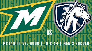 McDaniel Mens Soccer Highlights  10824 vs Hood [upl. by Ahsimed277]