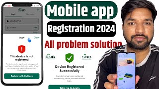 SNB Mobile app registration 2024 Alahli Mobile Banking RegistrationSNB login problem [upl. by Gilmour522]