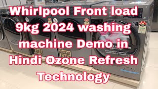 Whirlpool 9kg 2024 model  front load fully automatic washing machine demo  best washing machine [upl. by Pontus551]