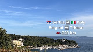 Moto trip from 🇷🇸 Serbia to 🇮🇹 Italy  Belgrad  Trieste  620 km [upl. by Holmen]