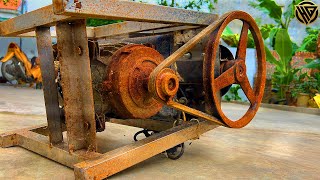 Restoring A RustyVintage Meat Grinder  OFF Working and Skills Fix A Die Broken Motor [upl. by Ecinhoj26]