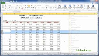 formulas en excel 11 Referencias a Filas y Columnas [upl. by Llemor280]