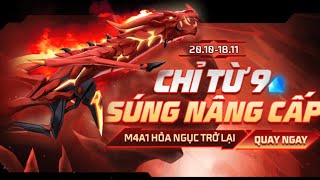 REVIEW VÒNG QUAY SÚNG NÂNG CẤP M4A1 HOẢ NGỤC TRỞ LẠI CHỈ TỪ 19💎  FREEFIRE [upl. by Perron]