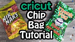 How to Create a Chip Packet with Cricut  Cricut Design Space Tutorial [upl. by Mccarthy]