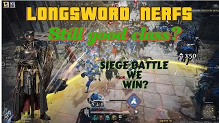 LONGSWORD NERFSSTILL VIABLESIEGE BATTLEConquerors blade [upl. by Yemac40]