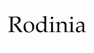 How to Pronounce Rodinia [upl. by Plunkett852]