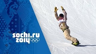 Sage Kotsenburgs Gold Winning Snowboard Slopestyle Run  Sochi 2014 Winter Olympics [upl. by Buskus68]