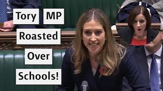 Tory MP Laura Trott Gets Roasted By Education Secretary [upl. by Sokul]