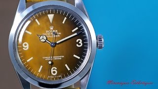 Rolex Explorer 1016 1966 Incredible Tropical quotTobaccoquot dial [upl. by Annairol822]