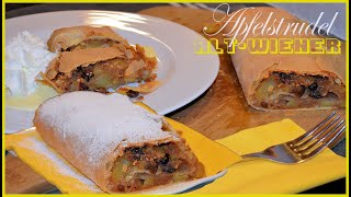 Apfelstrudel Rezept  AltWiener Apfelstrudel  Original Apfelstrudel Rezept [upl. by Dlawso611]