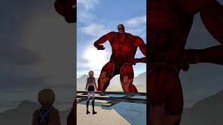 Armin vs Colossal TItan Version 2 😂 attackontitan aot anime colossaltitan arminarlert vrchat [upl. by Harhay534]