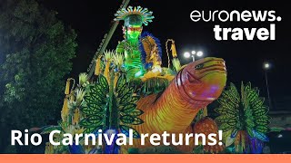 Watch Rio Carnivals colourful parade as Brazil looks forward to a full return in 2023 [upl. by Teillo]