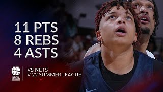 Kenny Lofton Jr 11 pts 8 rebs 4 asts vs Nets 2022 Summer League [upl. by Ynoffit]