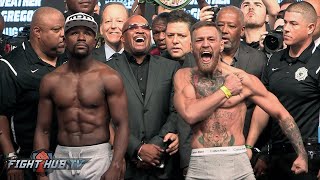 FULL amp UNCUT  FLOYD MAYWEATHER VS CONOR MCGREGOR WEIGH IN amp FACE OFF VIDEO [upl. by Engedus]