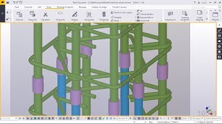 How to Connect Starter Footing bars to Column bars  Tekla Structures [upl. by Alejoa]