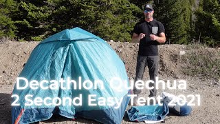 Decathlon Quechua 2 Second Easy Fresh and Black Tent Review  New 2021 [upl. by Nairot]