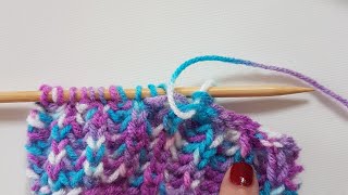 Selanik Örgüde Kesme İşi Bind off Brioche Stitch [upl. by Fagin392]