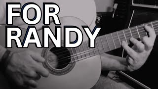 Classical Guitar for Randy Rhoads [upl. by Lehcsreh]