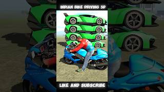 Which car can topple this Lamborghini 🤯  Indian Bike Driving 3d shorts [upl. by Citarella]