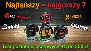 Test Niedrogich Poziomic Laserowych do 300zł 4D16 linii XTECH DELPHI BIGSTREN HILDA MAPOWER [upl. by Ayotyal833]