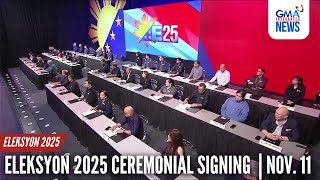 Eleksyon 2025 Ceremonial Signing November 11 2024  GMA Integrated News [upl. by Gelasius]