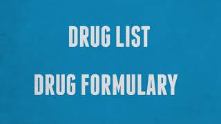 What are Drug List and Formularies [upl. by Nnel]