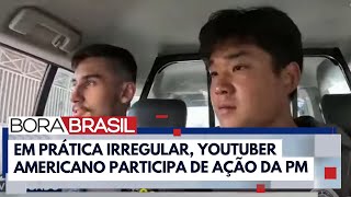 Youtuber americano participa de perseguição da PM em SP I Bora Brasil [upl. by Ardnek311]