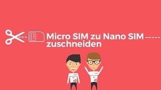 Micro Sim zu Nano Sim Karte zuschneiden mit Schablone  SIMKartegratisde [upl. by Kloman]