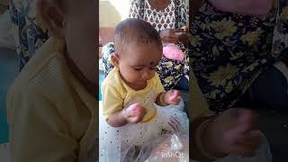 Soan papdi  Pink colour soan papdi  shortsvideo cutebaby trending [upl. by Hyrup]