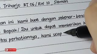 Cara Menulis Surat Permohonan Keringanan SPP Uang Sekolah [upl. by Delija]