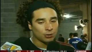 Mexico vs Costa Rica  Guillermo Ochoa Interview Gold Cup 2009 [upl. by Rosene]