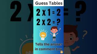 Guess the tables tables multiplication [upl. by Arries]