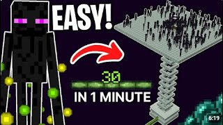 Minecraft Enderman 1 Hit Farm  Super Fast XP [upl. by Emawk864]