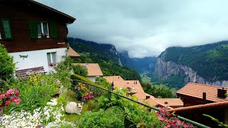 Wengen Switzerland 🇨🇭 walking tour 4K 60fps  The most beautiful Swiss villages [upl. by Narat]