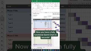 Gantt Chart Excel  Gantt Chart Google sheets shorts [upl. by Neumann]