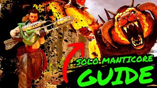 SOLO MANTICORE WALK THROUGH for SCORCHED EARTH in Ark Survival Ascended How to Solo Manticore [upl. by Fadil]