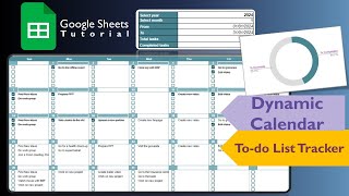 Create a Dynamic Calendar with ToDo List in Google Sheets  Stepbystep Tutorial [upl. by Nerrad]