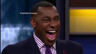 Shannon Sharpe Laughing Hysterically Meme Format [upl. by Esdnyl]