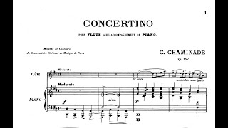 Cécile Chaminade  Concertino for Flute and Piano with Score [upl. by Gabriele]