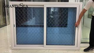 Aluminum sliding window with grill design [upl. by Nnailuj68]